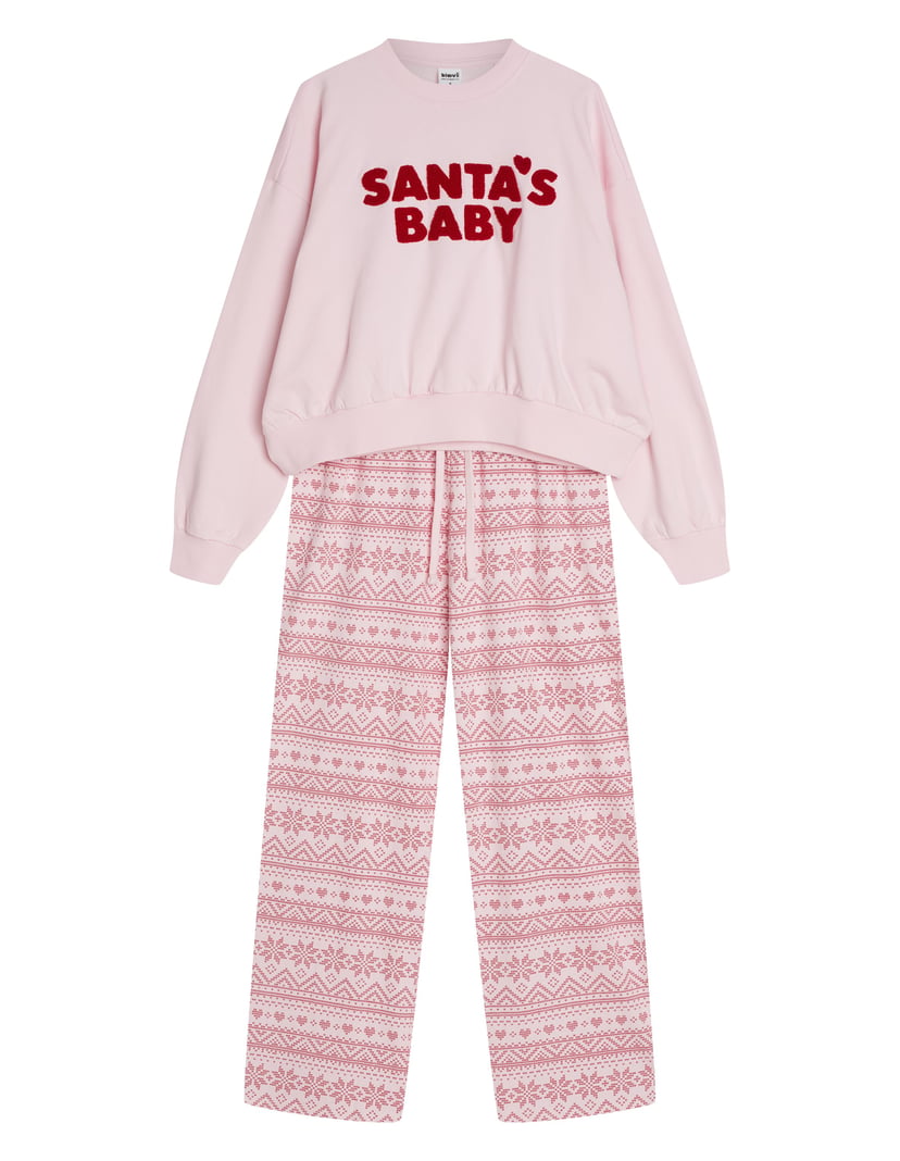 Long Pajamas SUGAR GLAZE Pink with Oversize Top pink 8