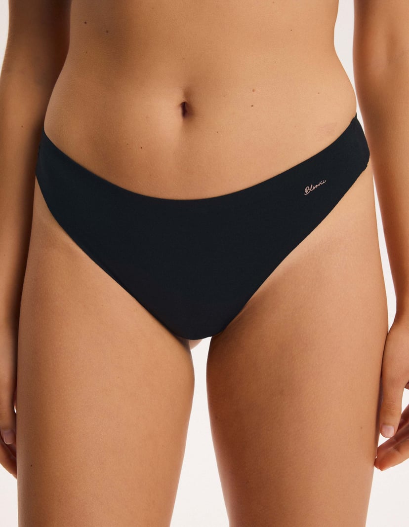 Seamless Cotton COZY Briefs Black 2