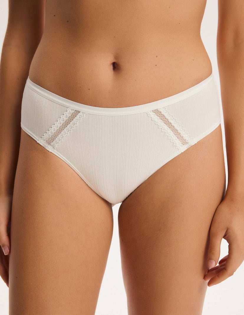 Ivory Briefs with Cotton and Viscose cream 2