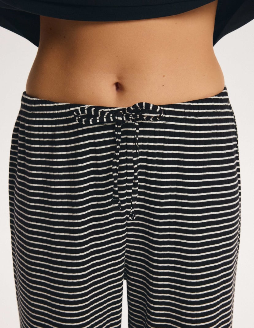 Long Pajamas LEISURE Black with Dachshund Print Black 6