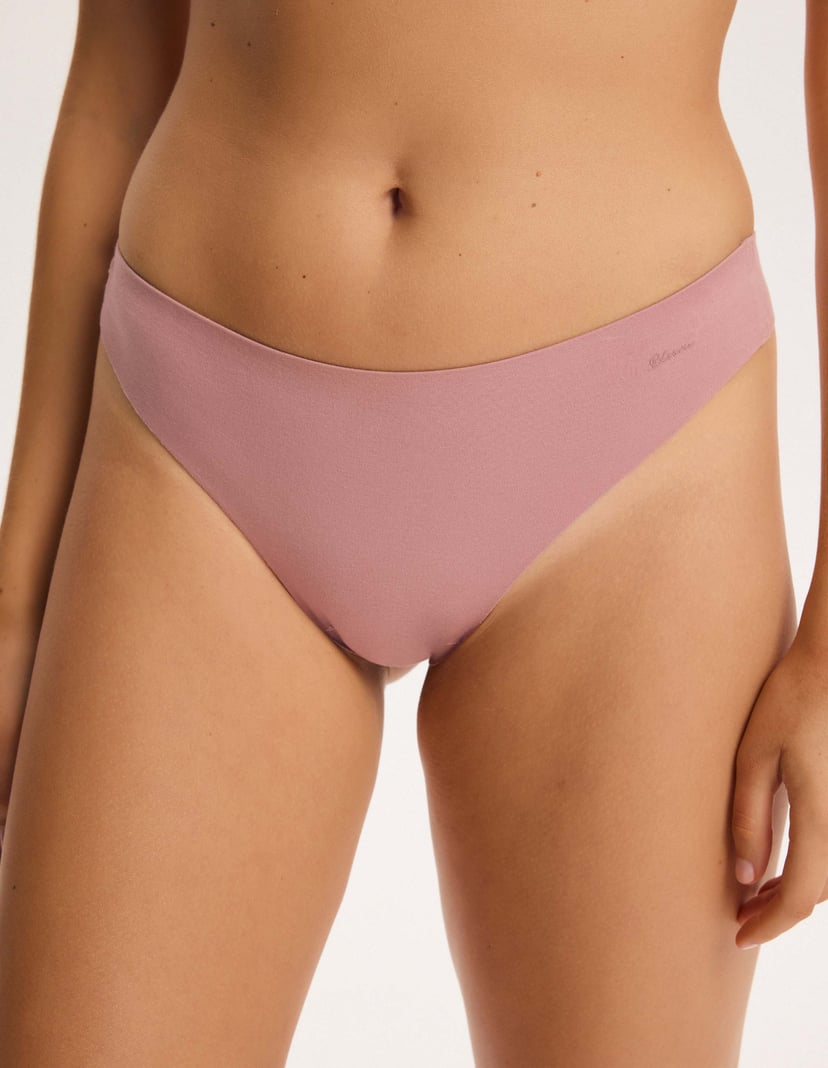 Cozy Pink Seamless Cotton Thongs pink 2