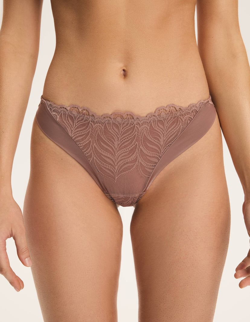 Aurora Briefs with Lace Trim brown 2