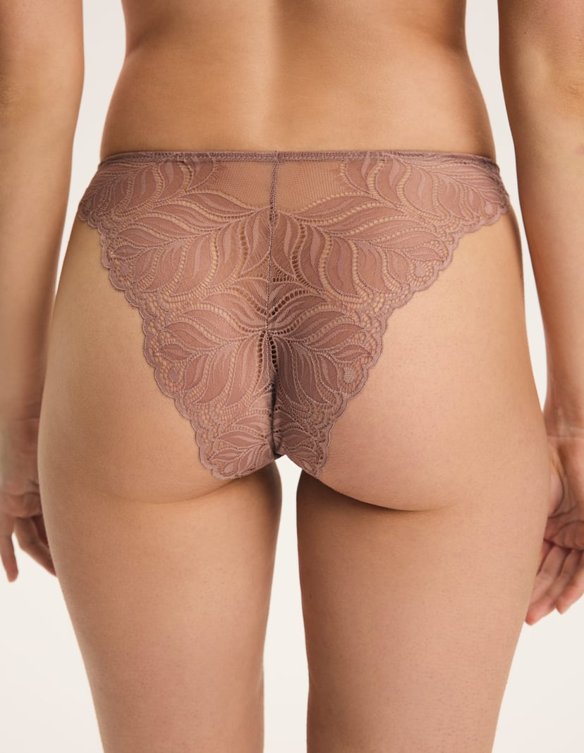 Aurora Briefs with Lace Trim brown 3