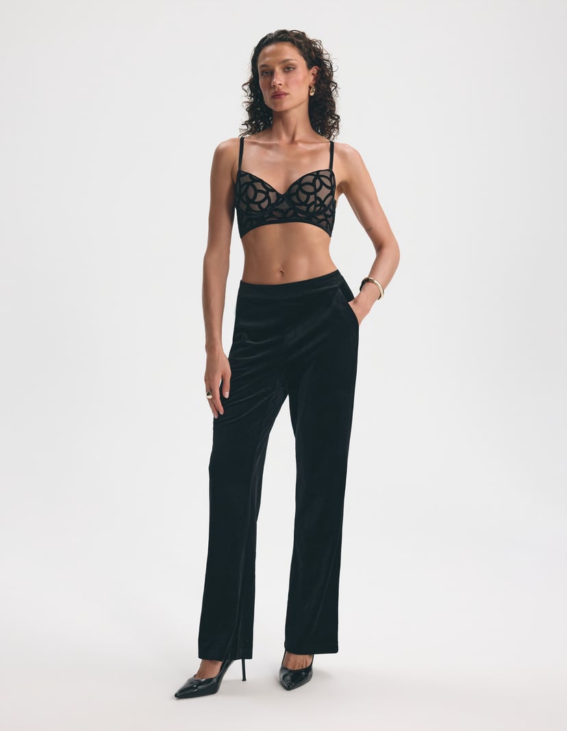 Velvetmesh Pants Black 2