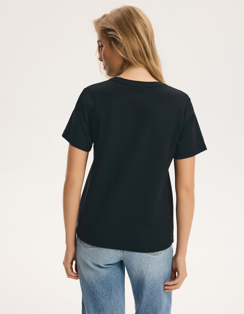 Black TRUEBASIC T-Shirt in Interlock Knit Black 3