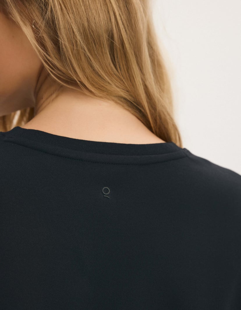 Black TRUEBASIC T-Shirt in Interlock Knit Black 4