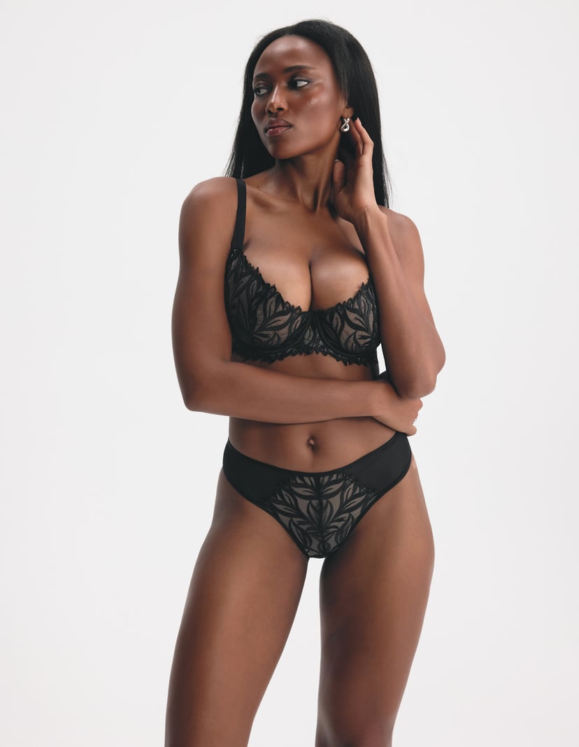 MAGIC Briefs with Rich Floral Embroidery Black 2