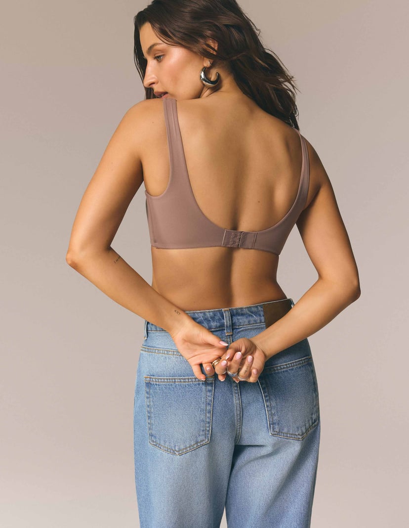 Signature Burgundy Soft Bra Top Without Underwire brown 3