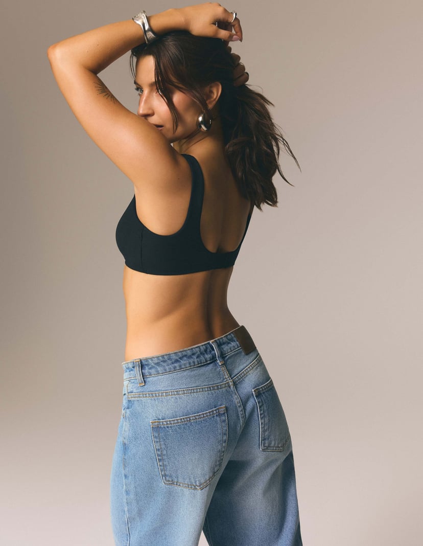 Signature Black Bra Top Without Underwire Under T-Shirt Black 6