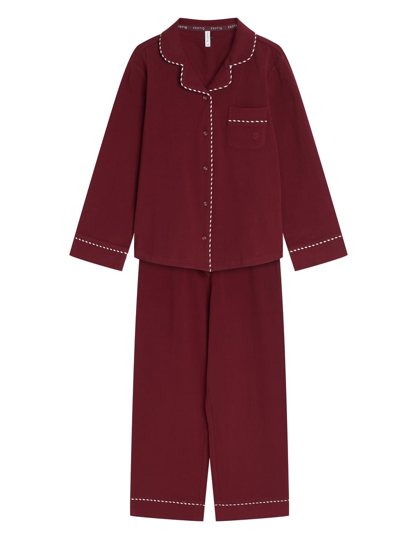 Children's Christmas Pajamas GARNET in Cotton Red 5