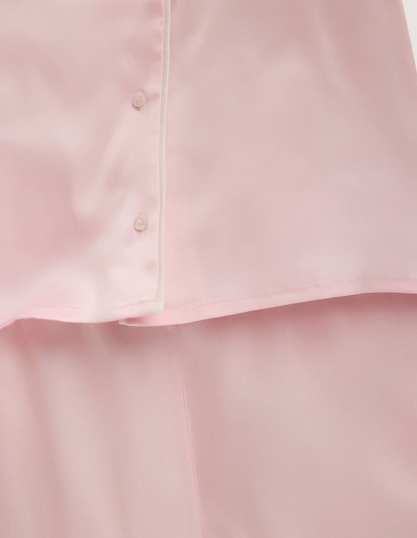 Long Pajamas AWARE with Contrast Piping pink 5