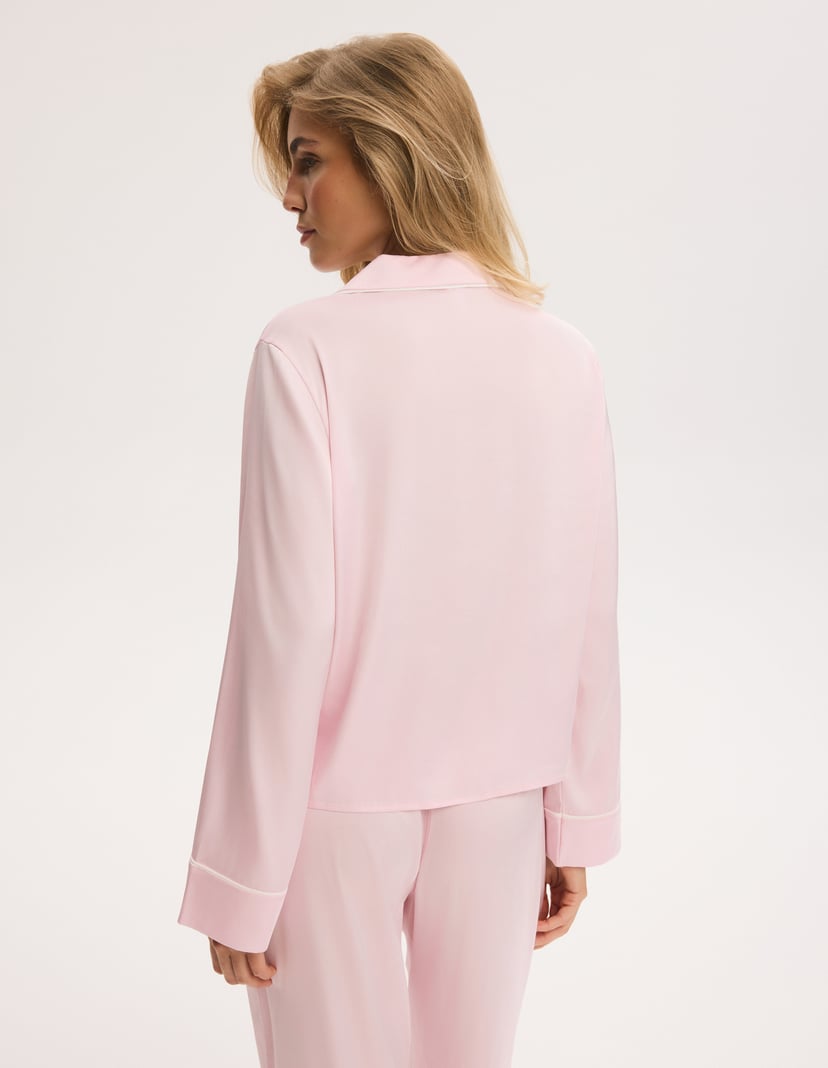 Long Pajamas AWARE with Contrast Piping pink 6