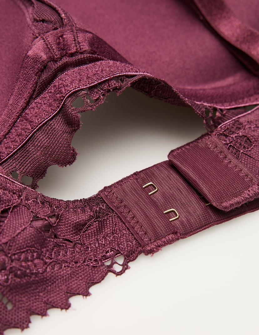Push-Up Bra LUNA with Lace maroon 9