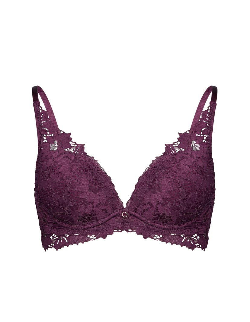 Push-Up Bra LUNA with Lace maroon 10
