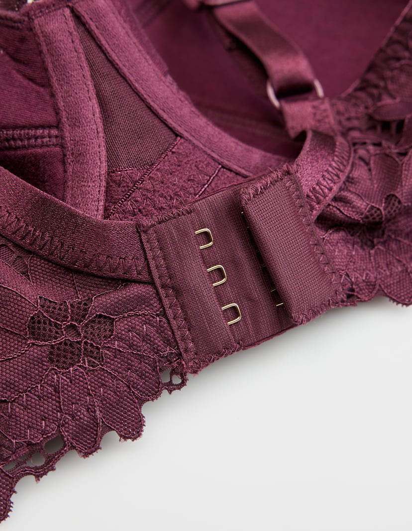 Padded Bra LUNA Stabilizing Large Bust maroon 6