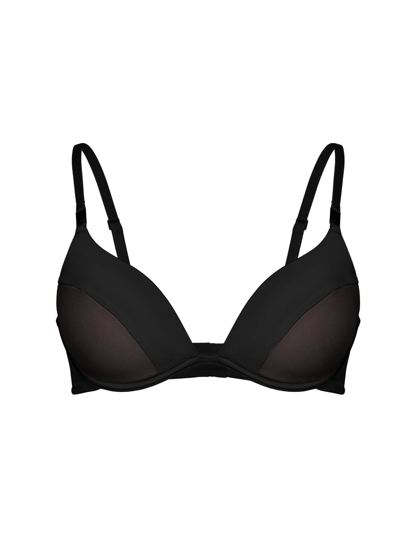 Push-Up Bra SEDUCE Black with Narrow Connector Black 8