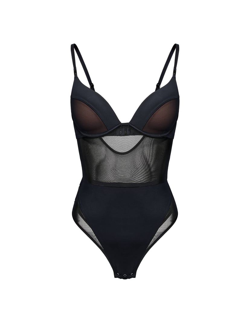 Body SEDUCE Black Push-Up with Open Back Black 9