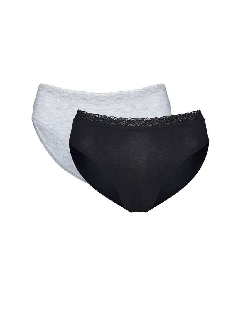 PAT Panties in Two-Pack with Cotton and Lace Trim Multi 6