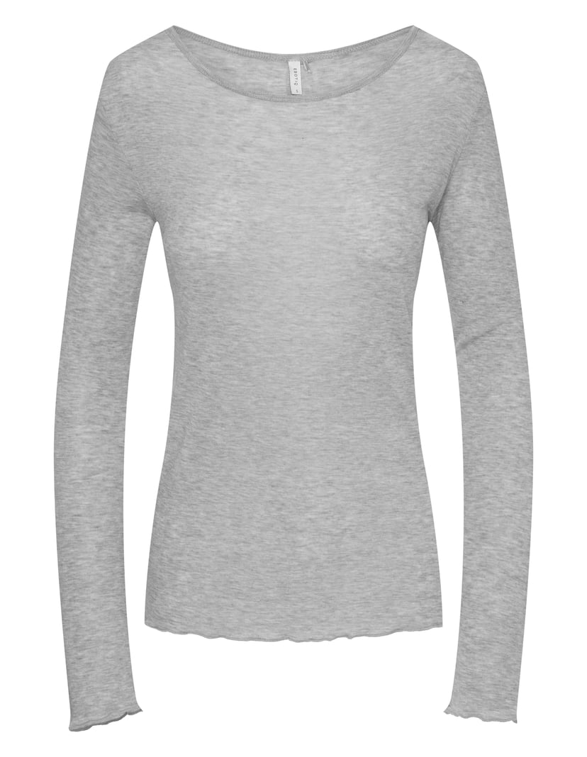 Light Grey CLEAN Blouse with Lyocell and Wool Grey 10