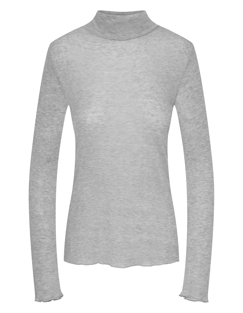Light Gray Turtleneck CLEAN with Lyocell and Wool Grey 10