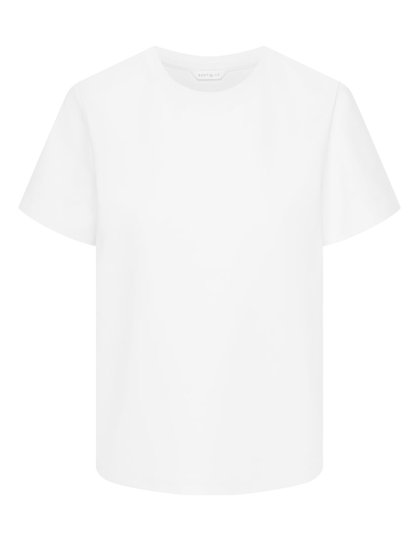 White TRUEBASIC T-Shirt with Interlock Knit White 6