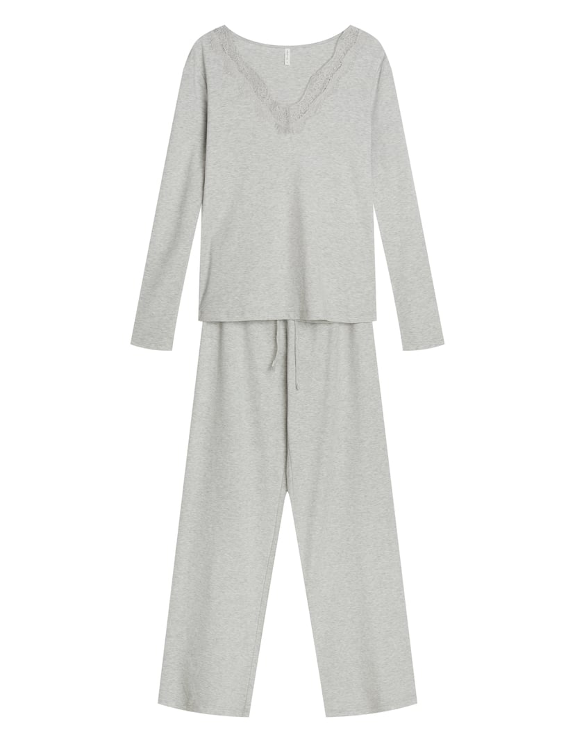 Long Pajamas CRIMSON Premium with Lyocell and Wool Grey 8