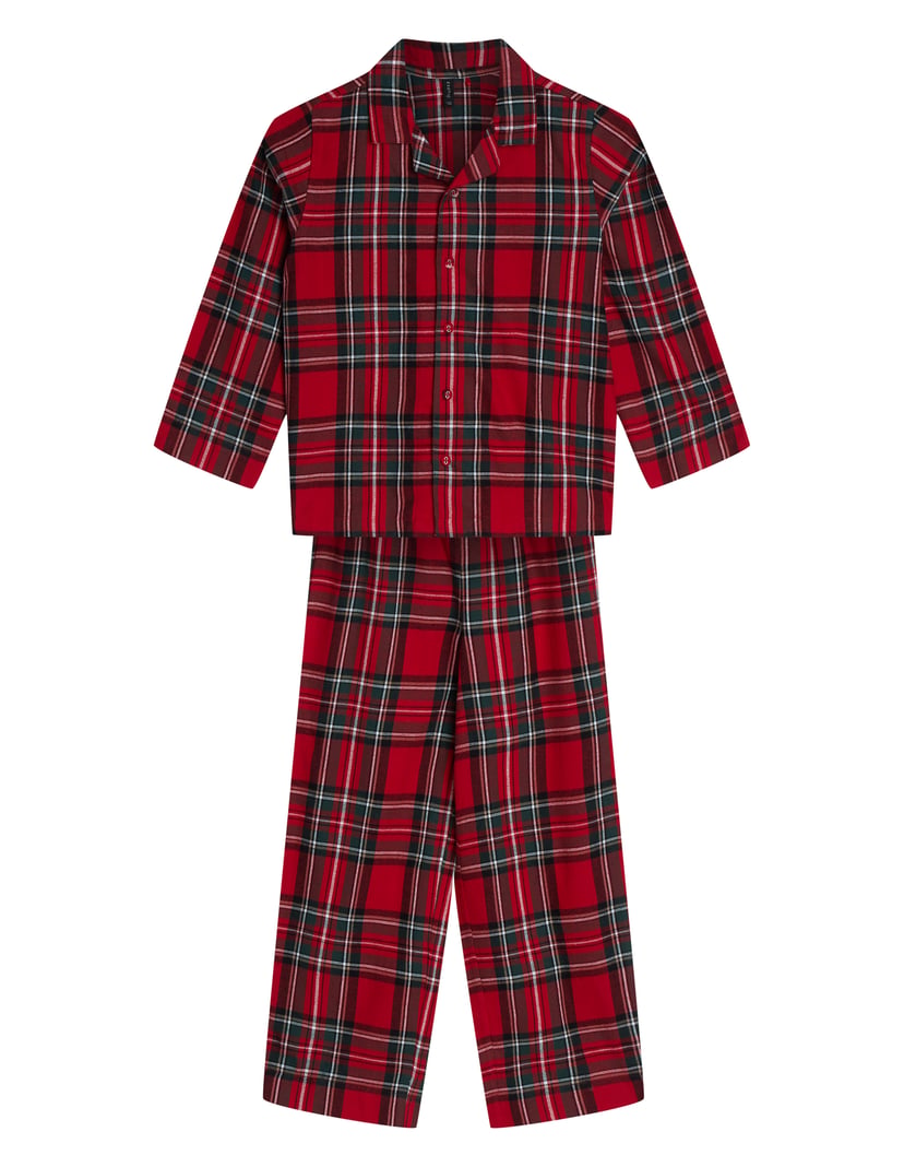 Children's Pajamas SCARLETTE in Cotton Flannel Red 9