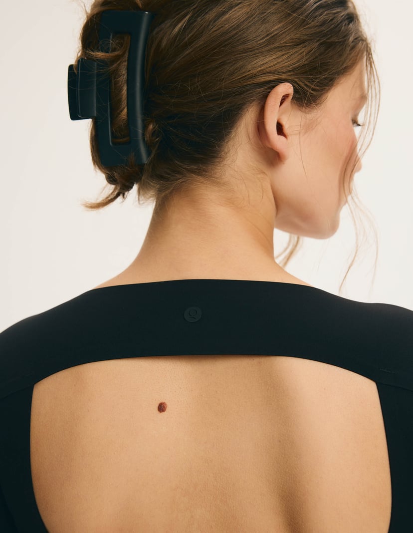 Bare Back Sports Top with Back Cutout Black 4