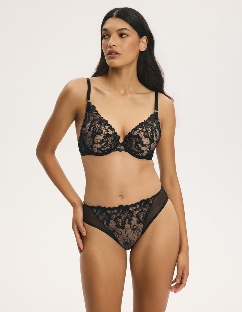 Push-Up Bra MARGOT Neckline Shaping Black 5