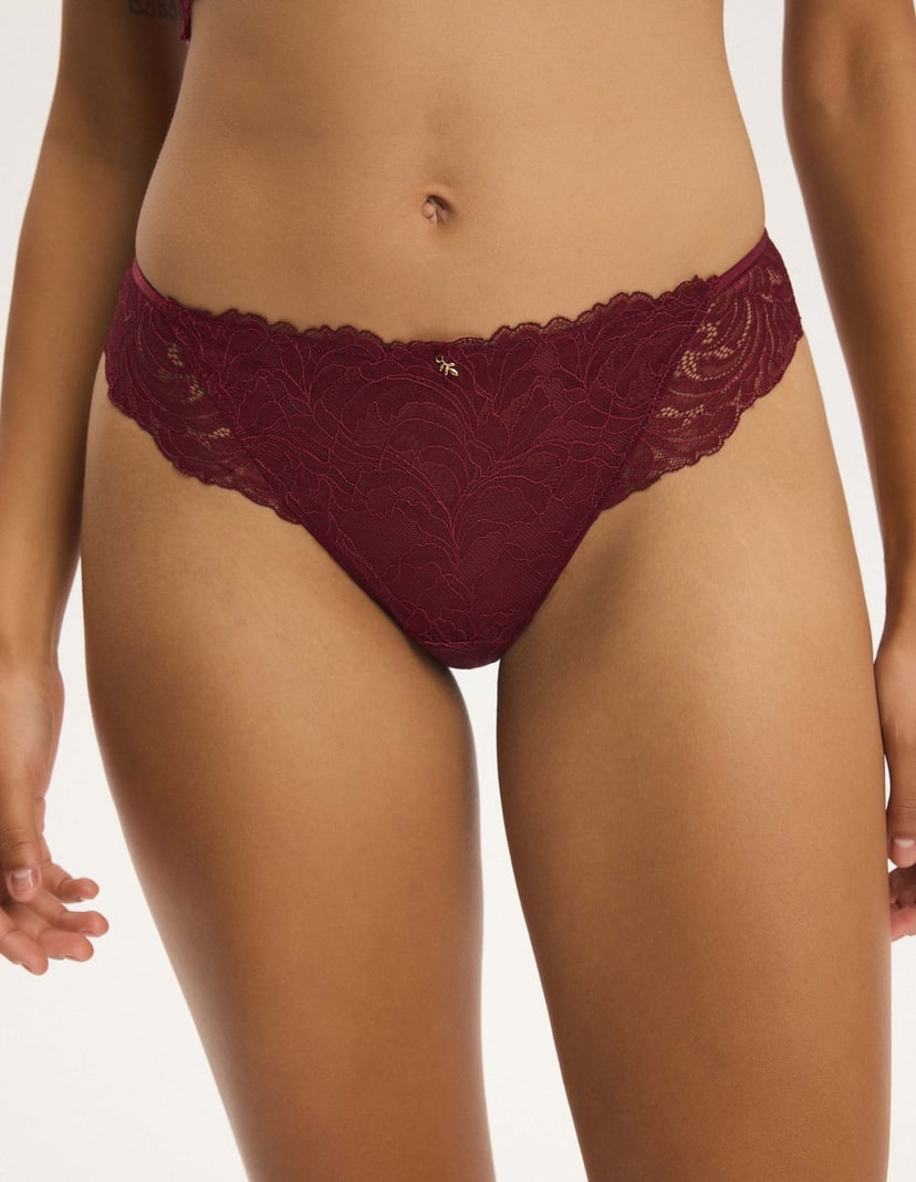 Mistletoe Lace Briefs Red 2