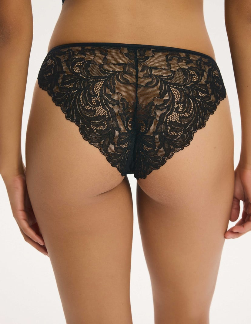 Mistletoe Lace Briefs with Classic Cut Black 3