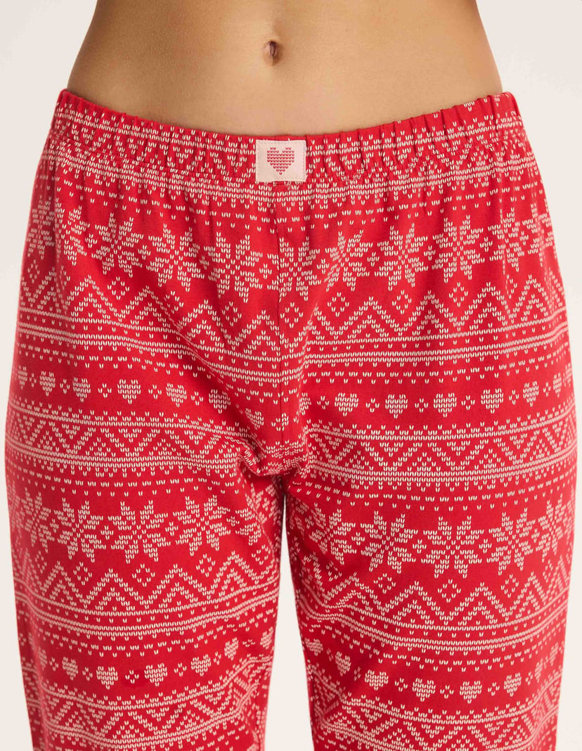 Long Pajamas HYGGE MOMENTS Red with Christmas Pattern Red 5