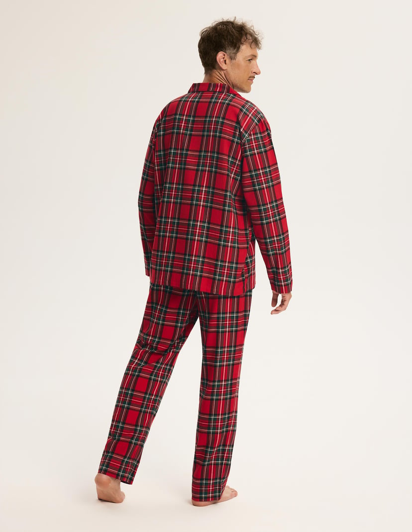 Men's Pajamas SCARLETTE in Cotton Flannel Red 8