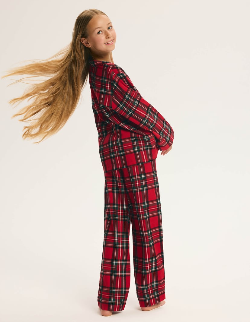 Children's Pajamas SCARLETTE in Cotton Flannel Red 5