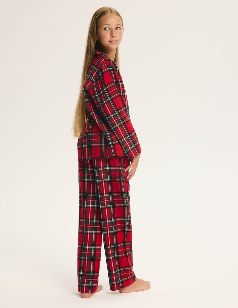 Children's Pajamas SCARLETTE in Cotton Flannel Red 6