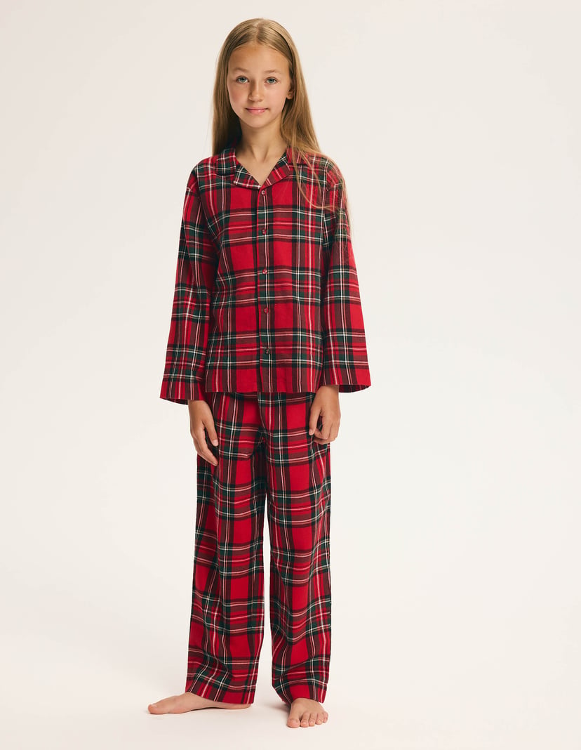Children's Pajamas SCARLETTE in Cotton Flannel Red 7