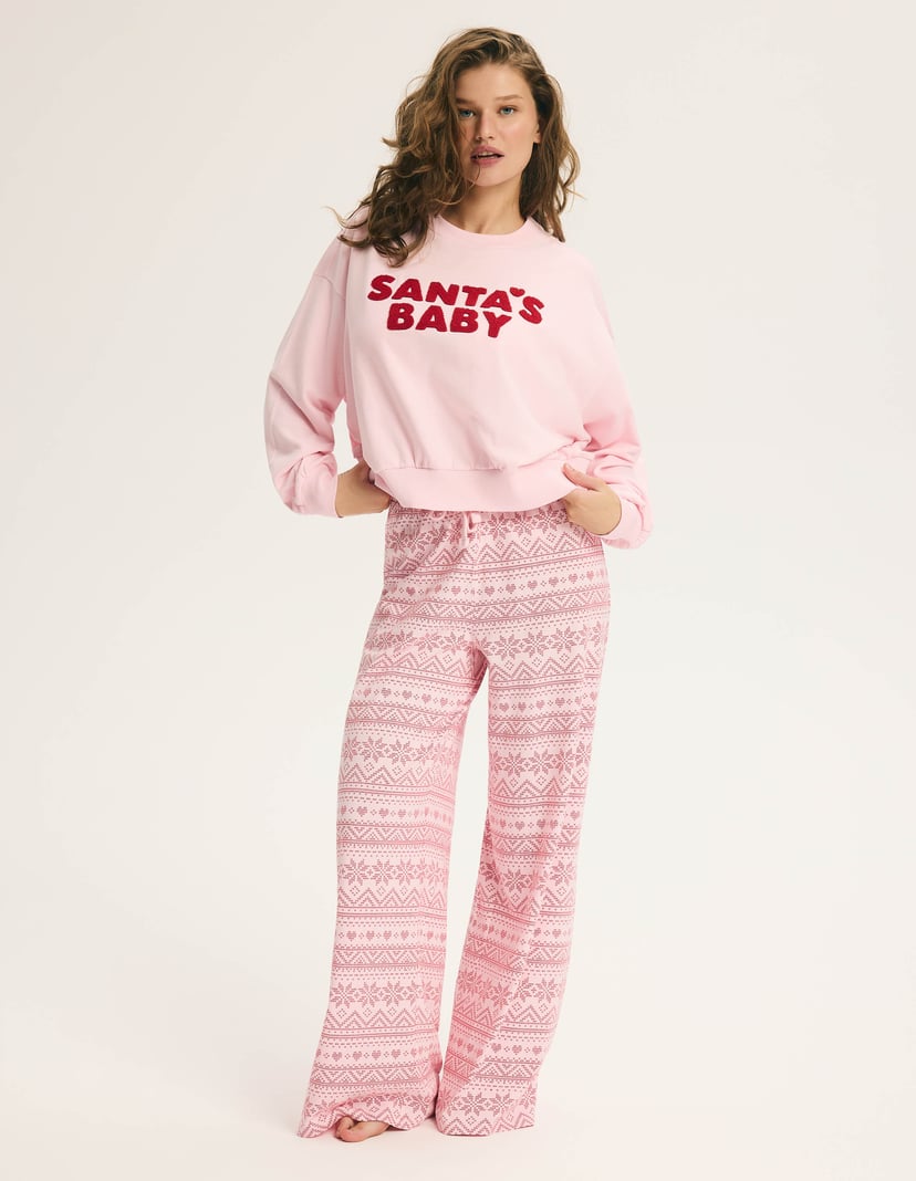 Long Pajamas SUGAR GLAZE Pink with Oversize Top pink 7