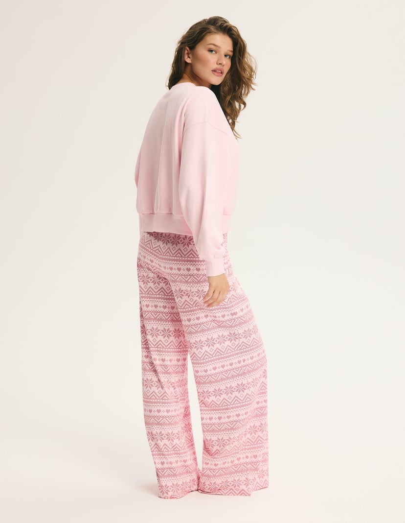 Long Pajamas SUGAR GLAZE Pink with Oversize Top pink 6