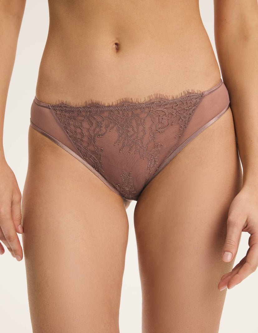 Martina Briefs with Transparent Mesh brown 2