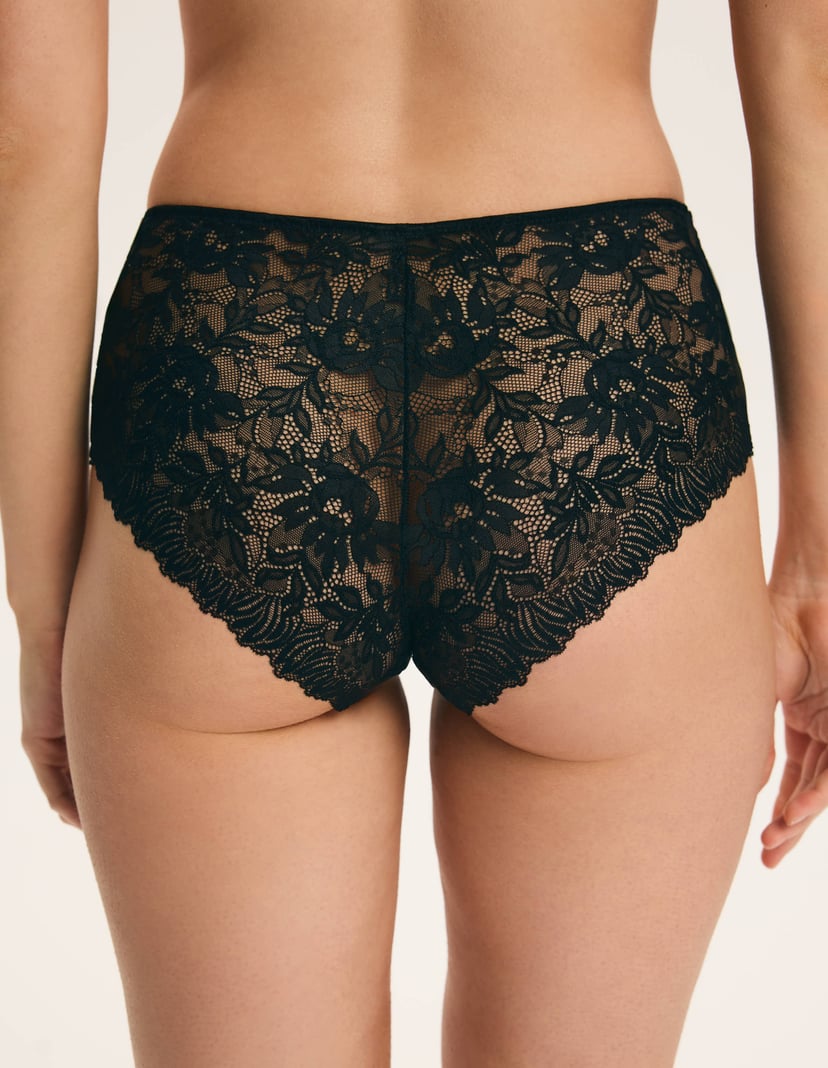 High-Waisted Panties MARTHA with Soft Lace Black 3