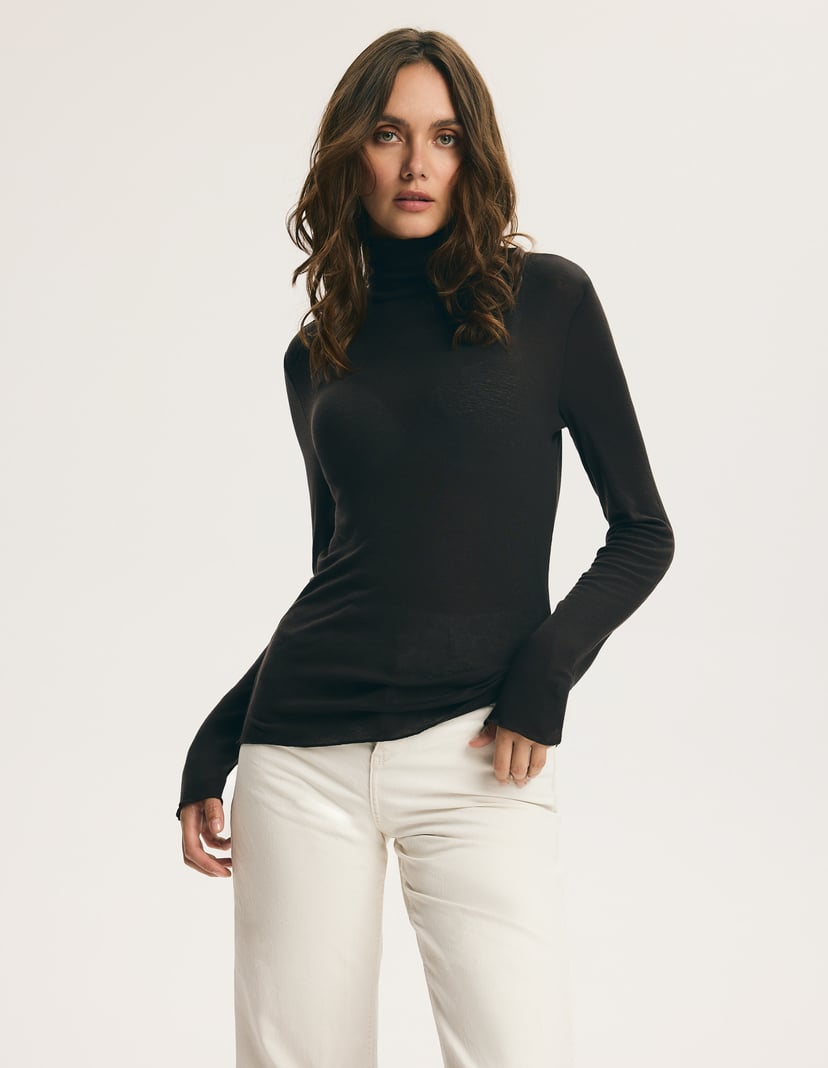 Brown Turtleneck CLEAN with Lyocell and Wool brown 8