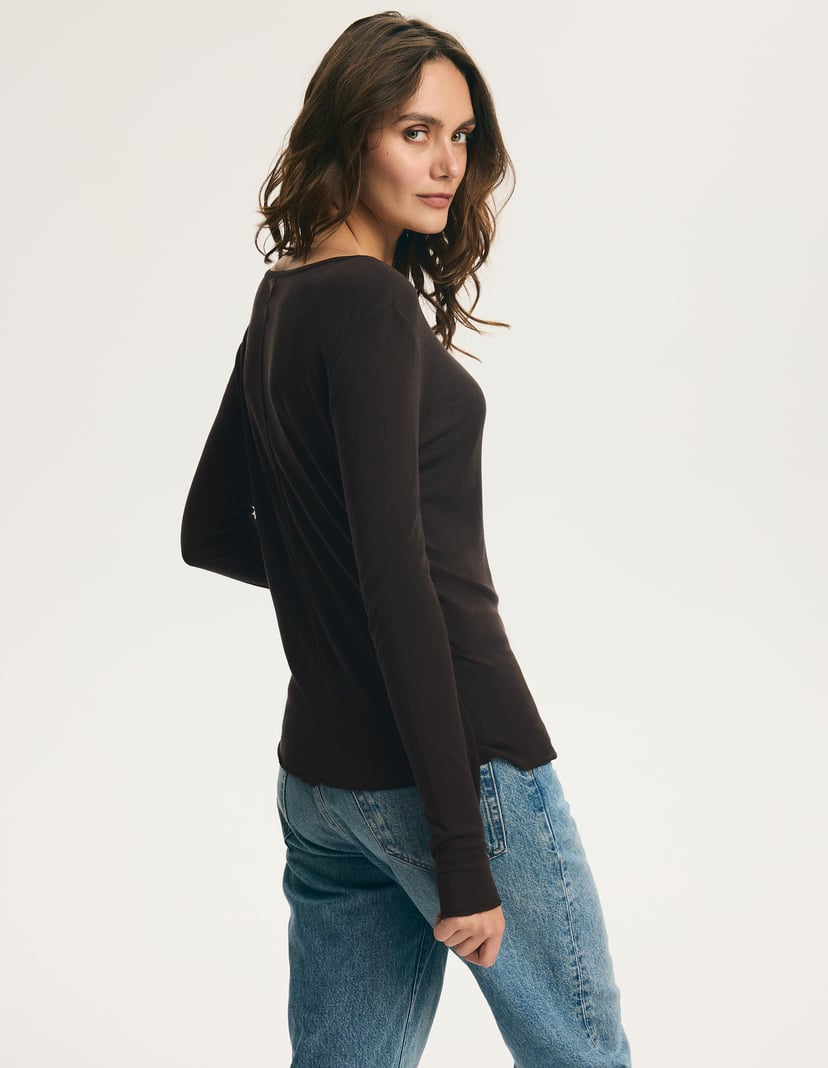 Dark Brown Blouse CLEAN with Lyocell and Wool brown 5