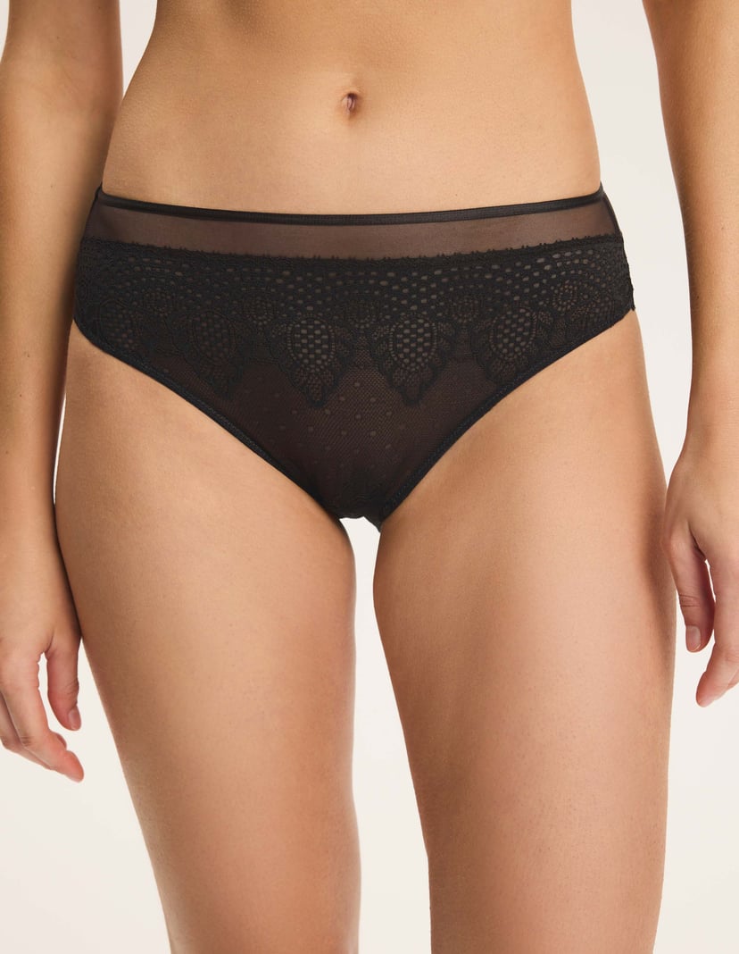 High-Waisted SYBILLA Briefs with Decorative Finish brown 2