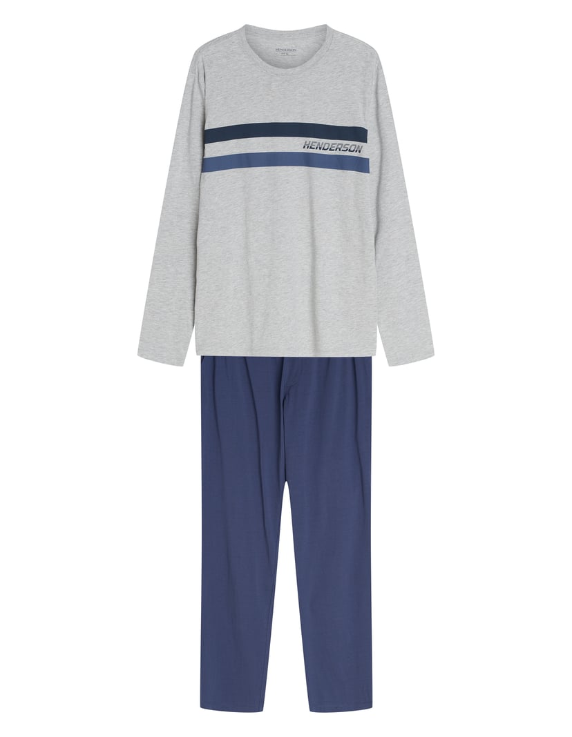 Men's Long Pajamas FUND Gray Regular Fit Grey 7