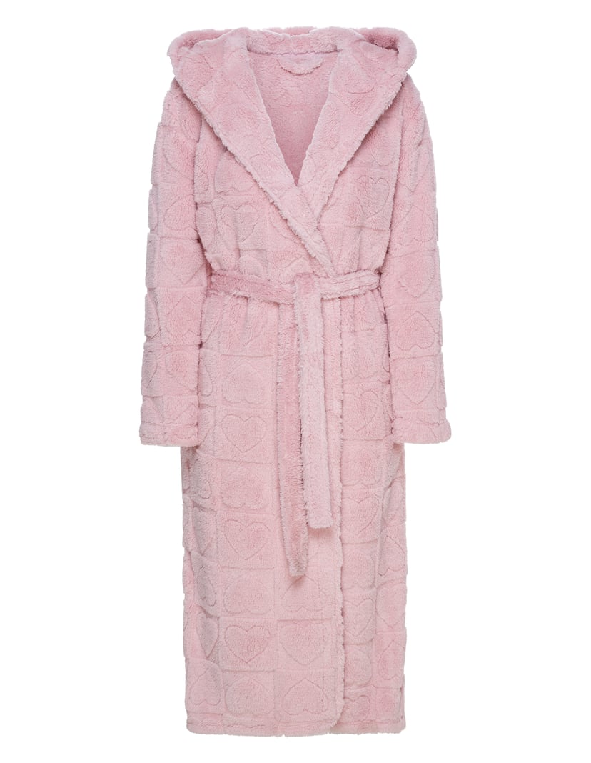GITTE Pink Robe with Hood and Embossed Hearts pink 8