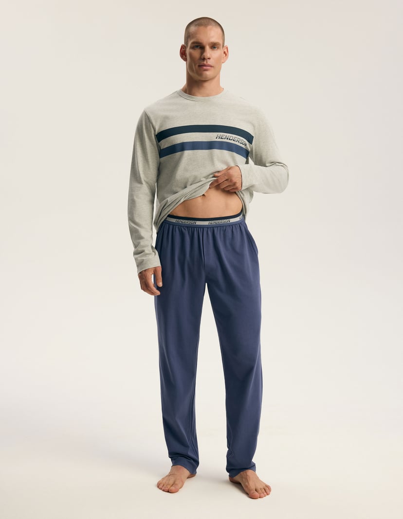Men's Long Pajamas FUND Gray Regular Fit Grey 6