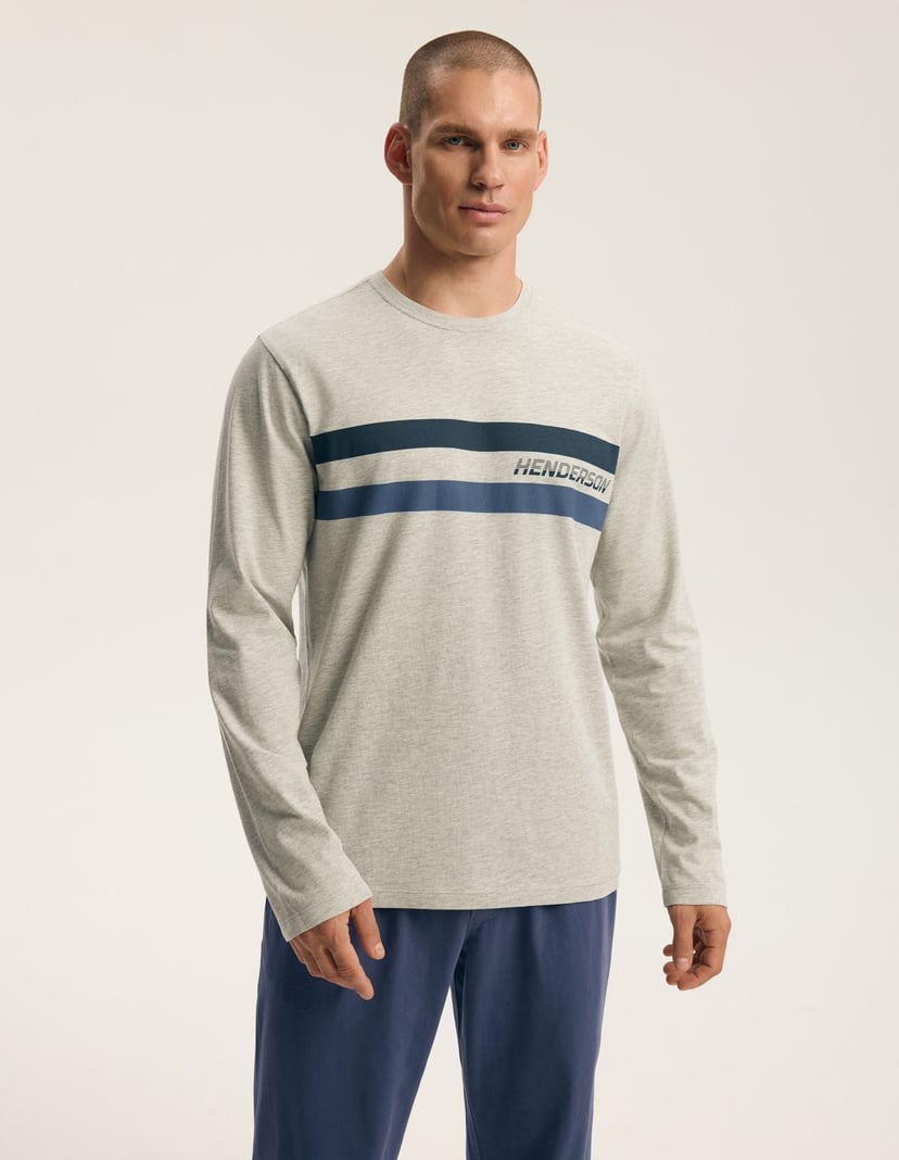 Men's Long Pajamas FUND Gray Regular Fit Grey 2