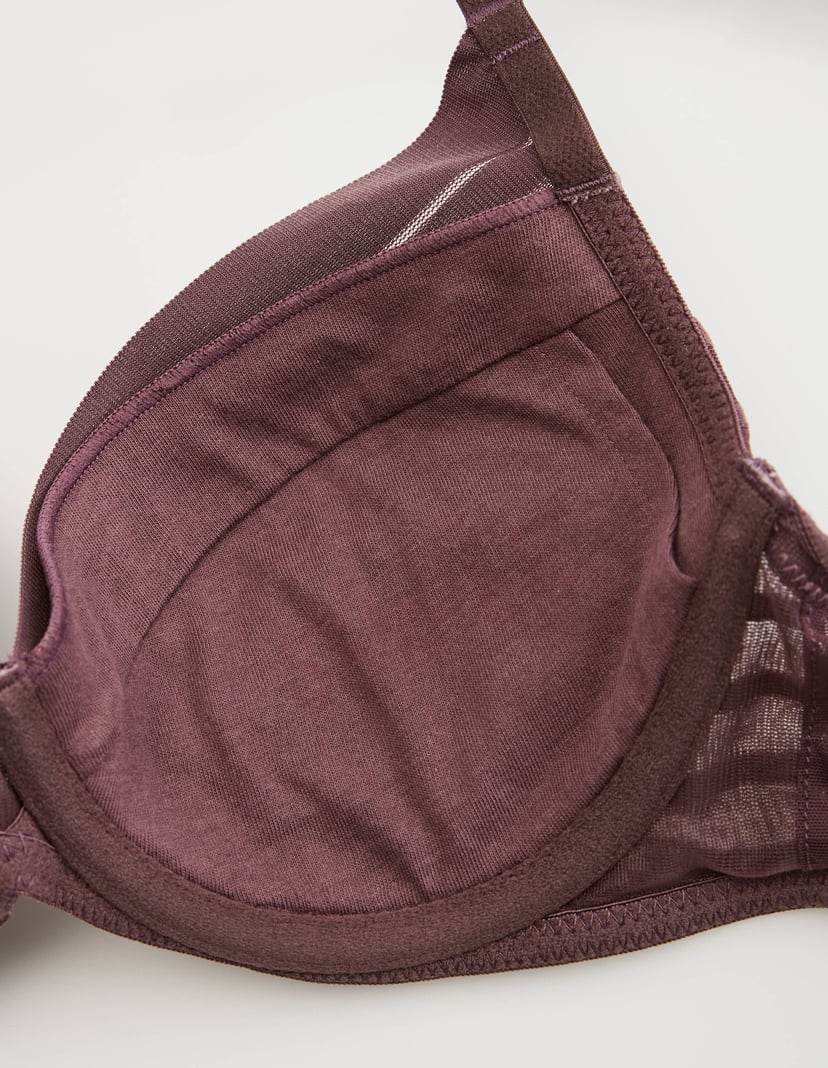 Burgundy Push-Up Bra Ciga with Kassidy Cup Violet 9