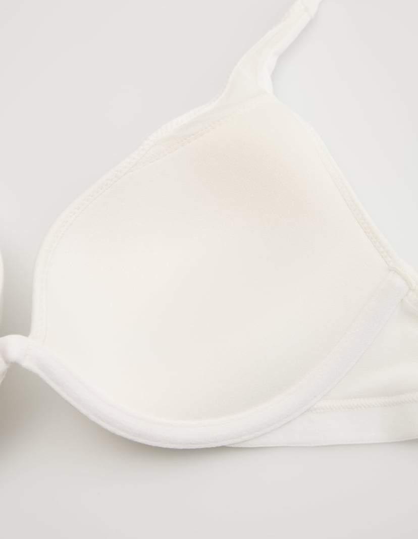 Push-up podprsenka COZY ecru z bavlny do hlubokých výstřihů Krémová 7