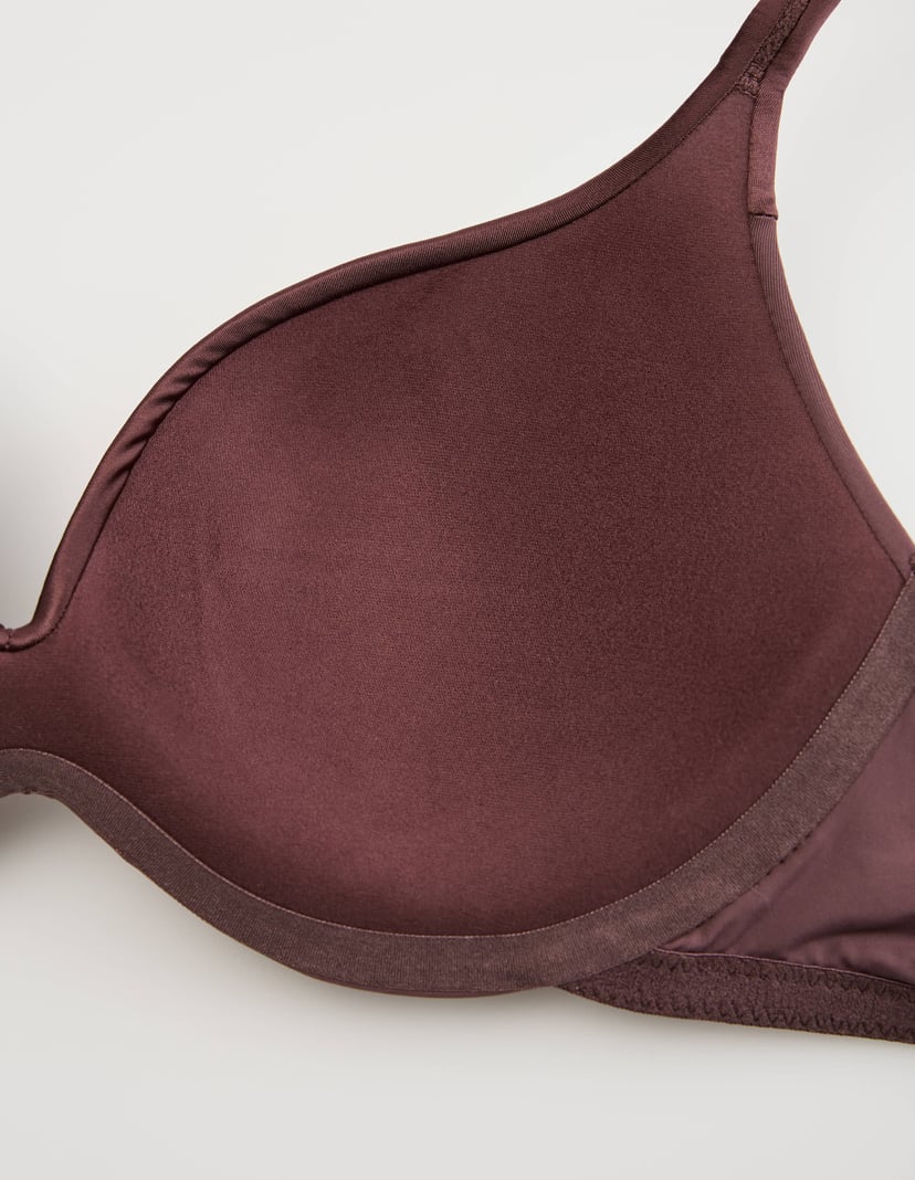 Burgundy Push-Up Bra Merle with Clearly Cup Violet 5